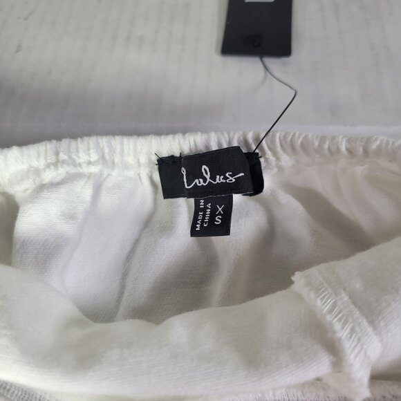 Lulus White Maxi Dress With Smocked Bodice & Adjustable Straps Size XS - Picture 3 of 7